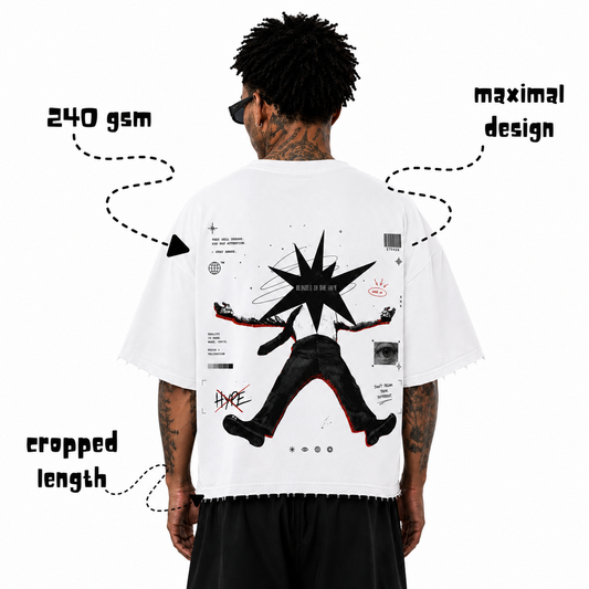 Blinded by the hype cropped tee