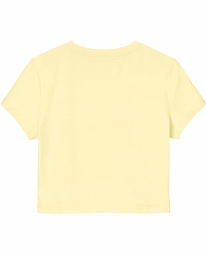 Butter Yellow Baby Tee Back Design
