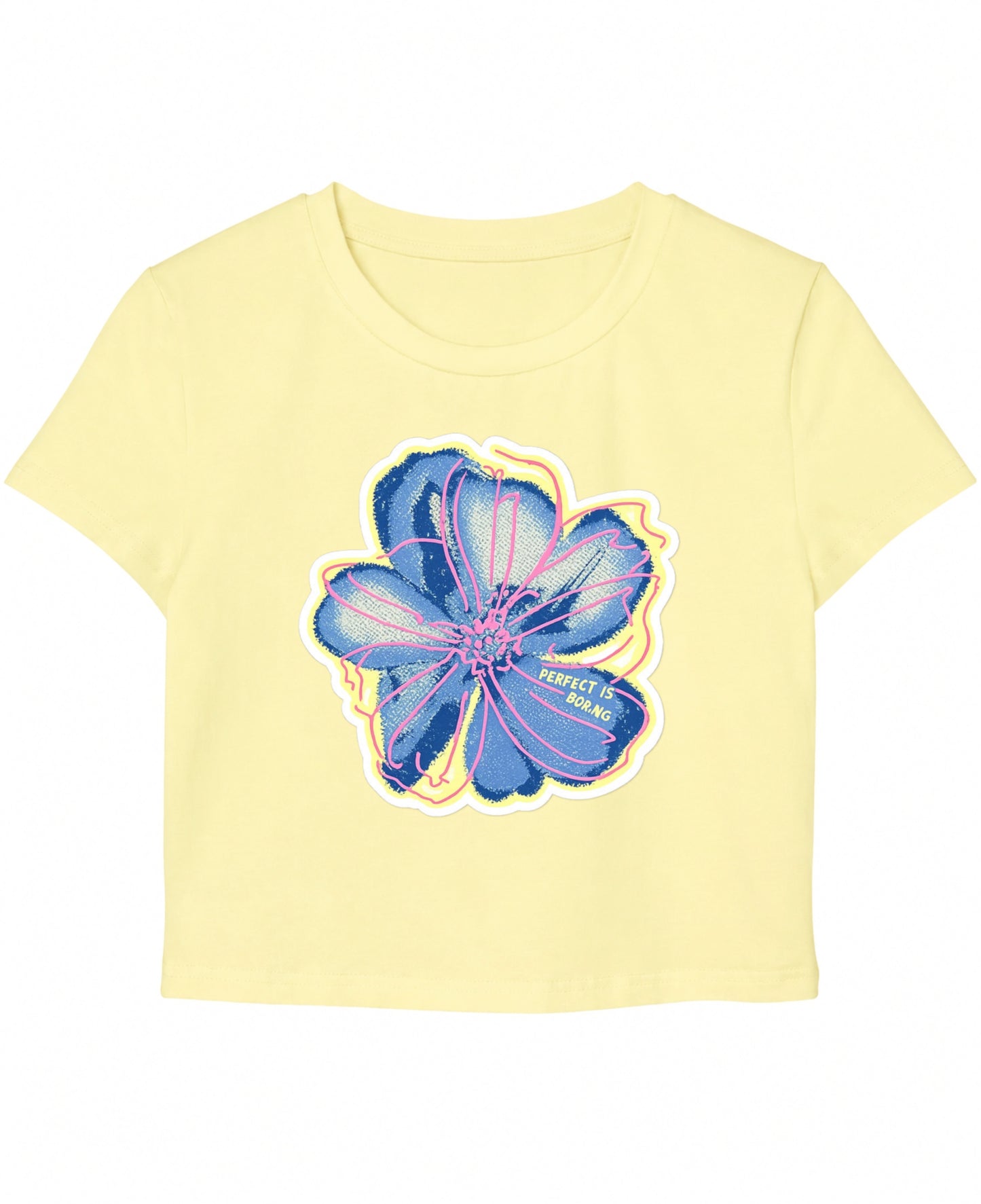 Butter Yellow Baby Tee Front Design
