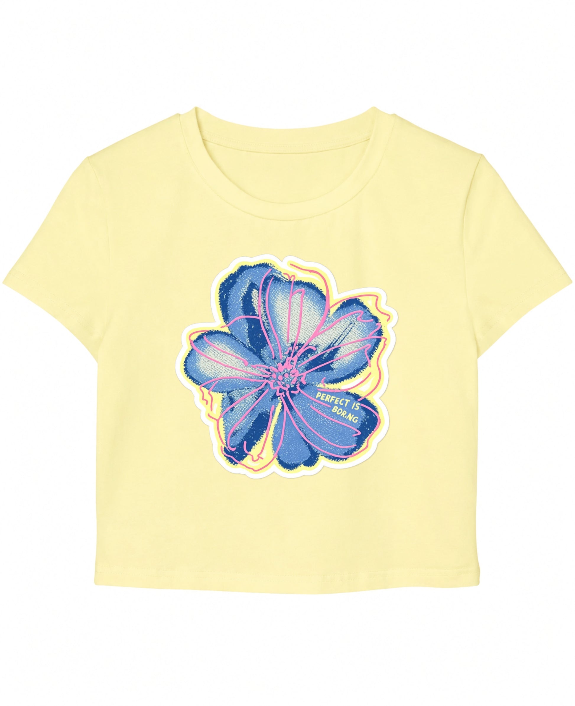 Butter Yellow Baby Tee Front Design